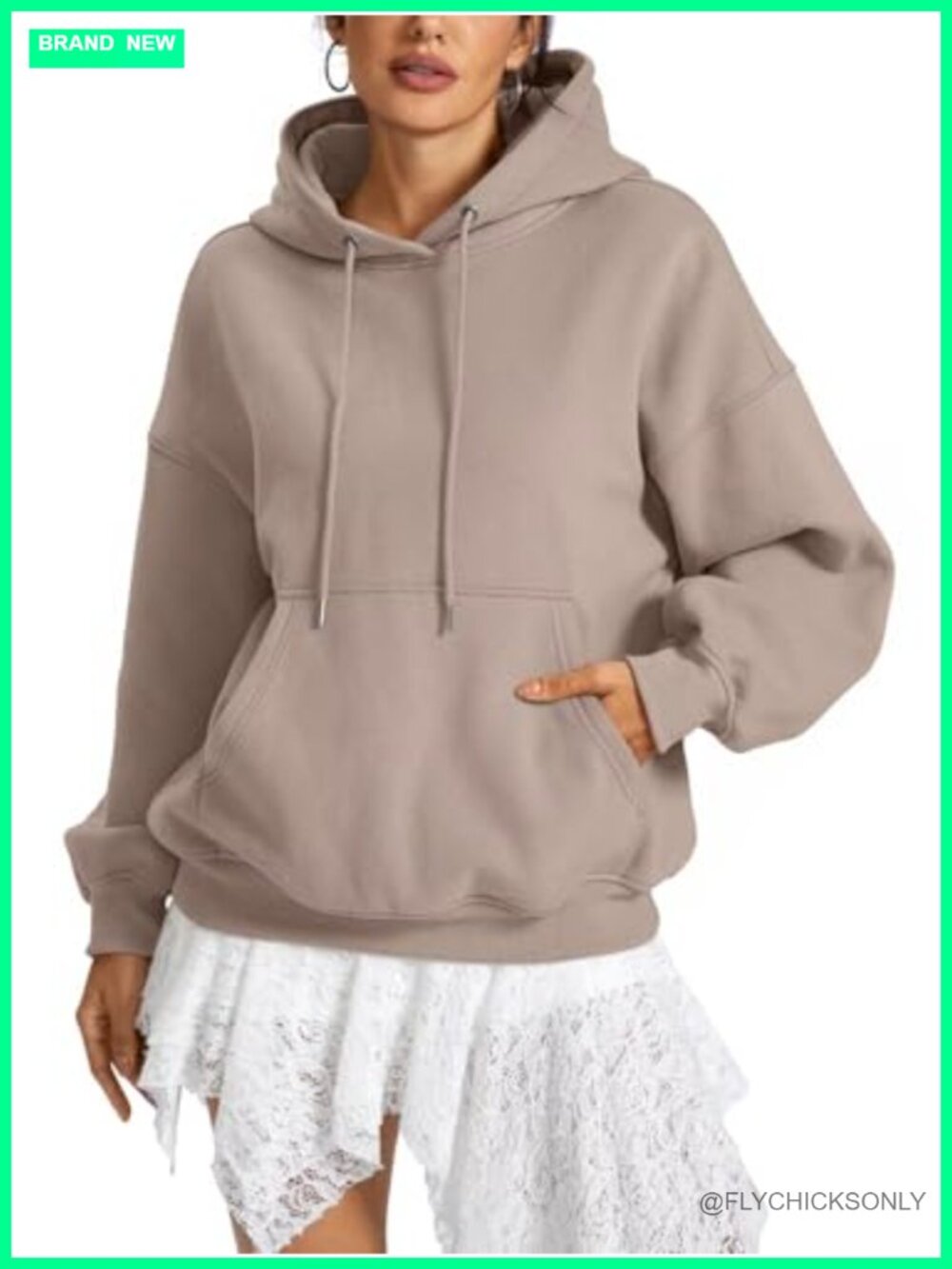 Oversized Fleece Hoodie Kangaroo Pocket Pullover Sweatshirt